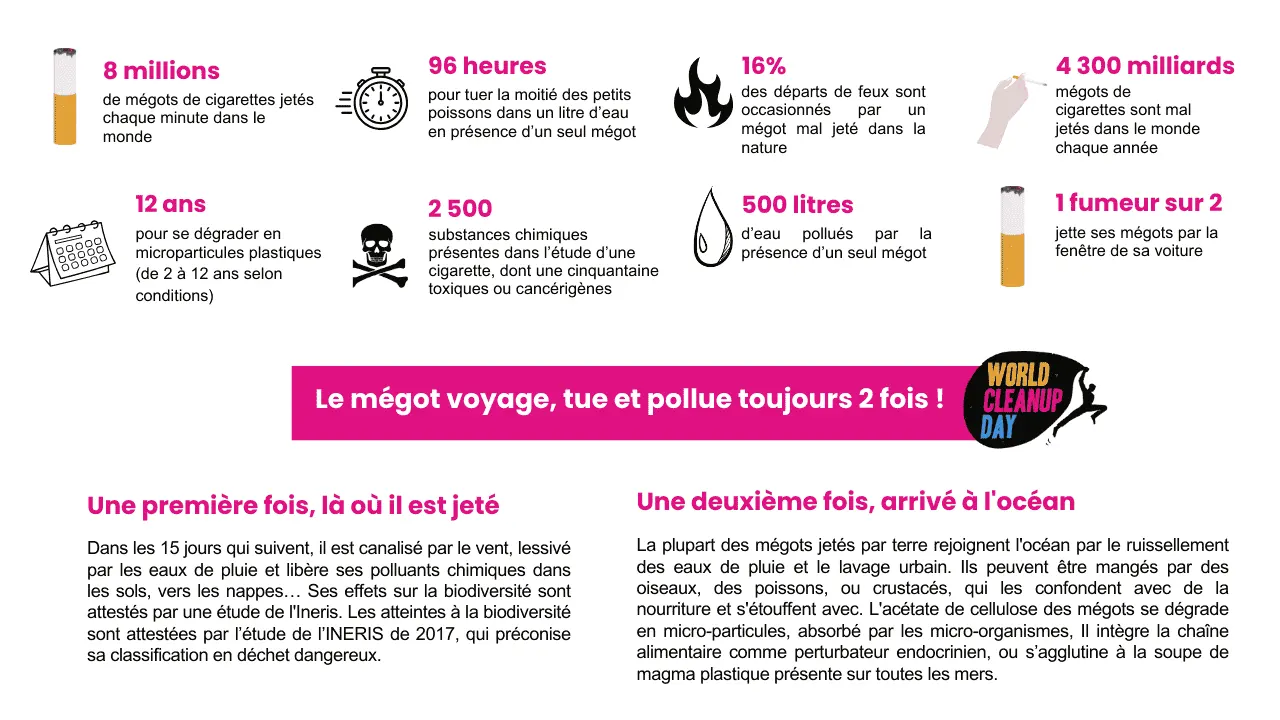 Les chiffres-clés sur les mégots en 2026